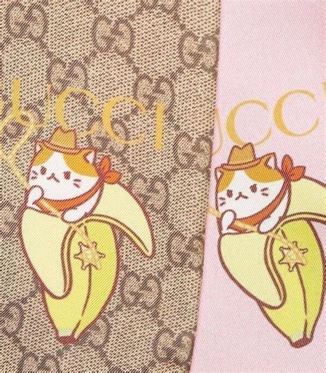 gucci bananya scarf|gucci scarf buy online.